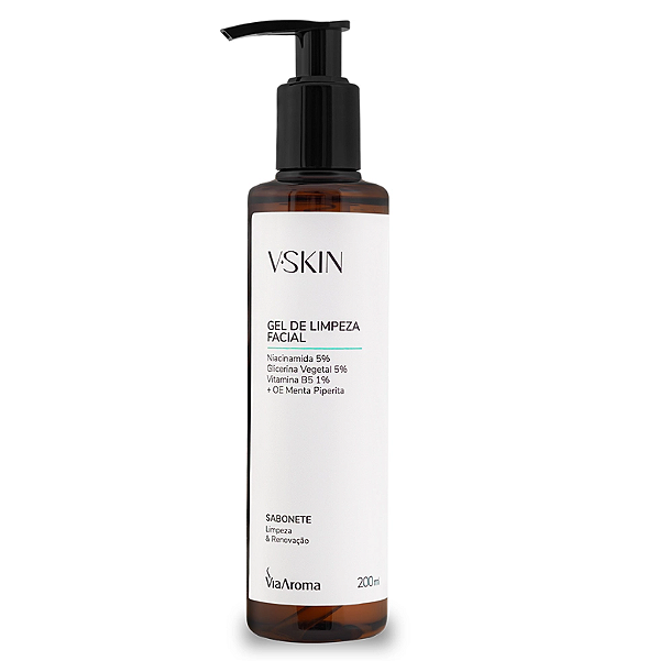 Gel De Limpeza Facial V.Skin Via Aroma - 200 ml