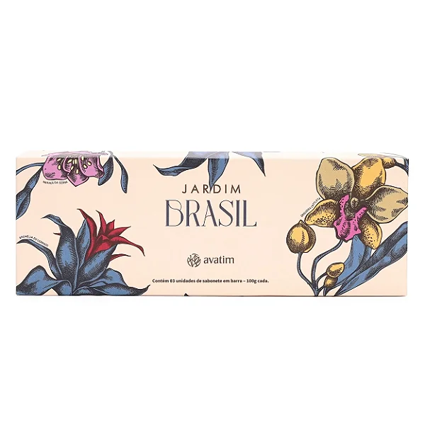 Kit Sabonete em Barra Jardim Brasil 100g (Cx. C/ 3 Un.)