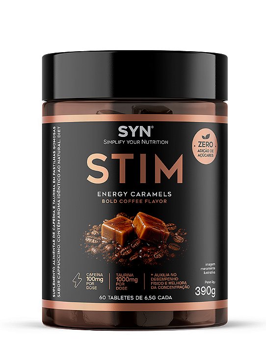 STIM Energy Caramels Bold Coffee 60tbs (30 doses) - Caramelos Energéticos sabor café
