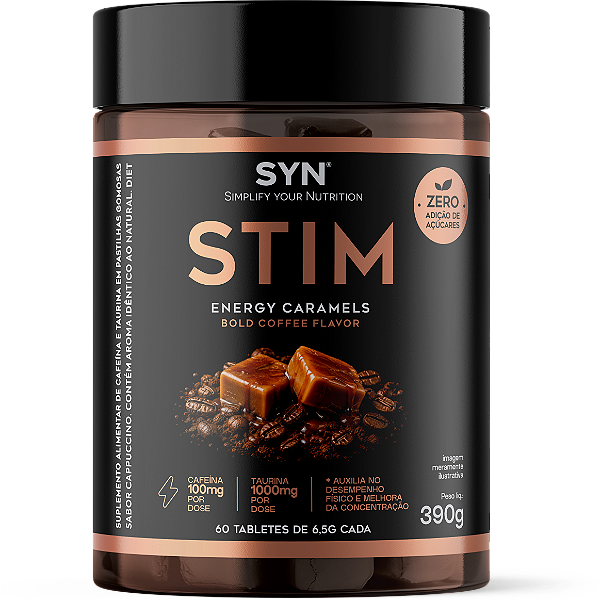 STIM Energy Caramels Bold Coffee 60tbs (30 doses) - Caramelos Energéticos sabor café