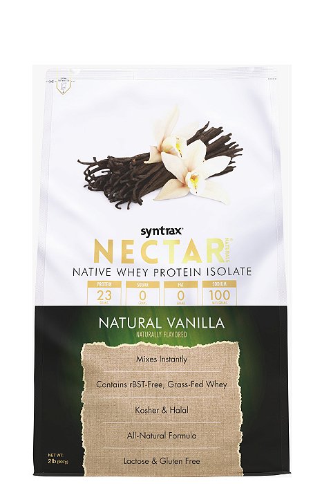 Nectar Naturals Syntrax - Whey Isolado Natural Vanilla (Baunilha) 907g - IMPORTADO