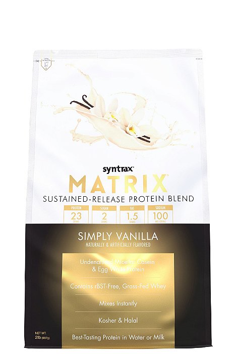 Matrix 2.0 Syntrax - Simply Vanilla (sabor Baunilha) 907g - IMPORTADO