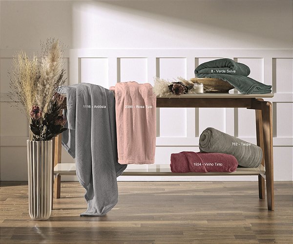 Manta Plush Casal 200gr 2.20m x 2.40m Taupe Hedrons