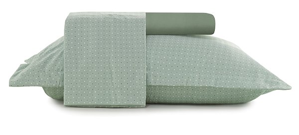Jogo de Cama Casal 3 Peças Altenburg Toque Acetinado Play Verde