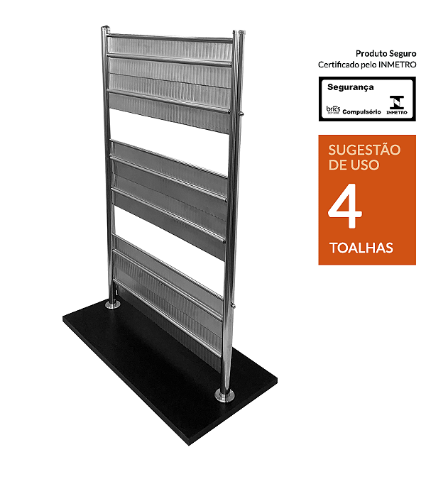 Toalheiro Térmico de Piso em Inox ZZONN com 9 Barras - Modelo P09CD-1 - 127V
