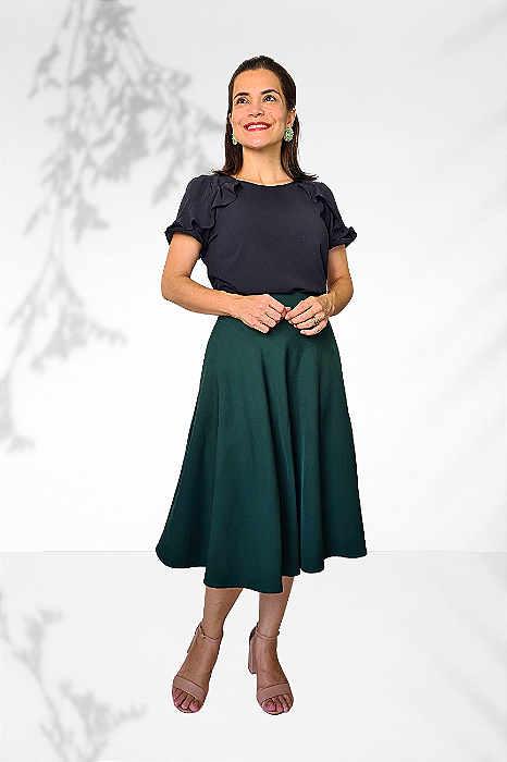 Saia sales verde musgo
