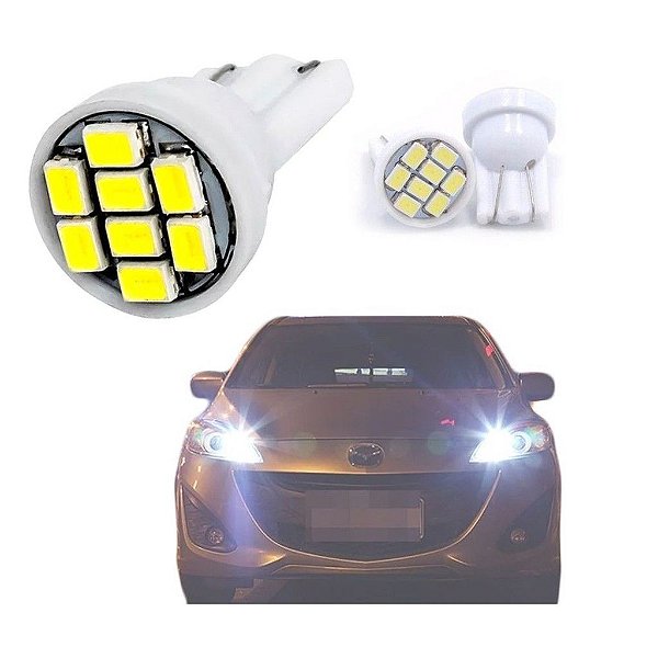 Lâmpada T10 8 Leds para Farolete