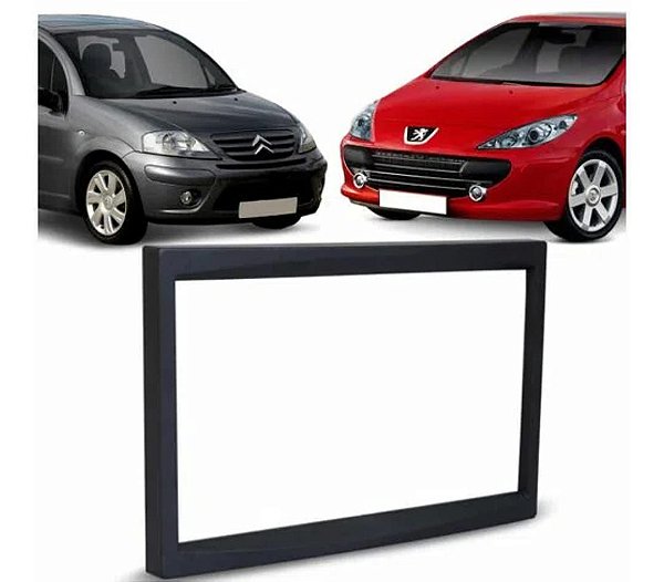 Moldura 2 Din Citroen C3 03/10 Preto