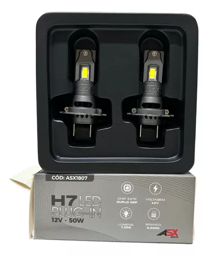 Par De Lâmpada Led Plug-in Asx 7500lm 6000k Plug Original h7