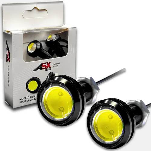 Par Led Drl Eagle Asx Branco 12v 3w Olho De Boi