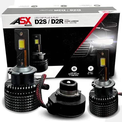 Led Asx D2S Original Plug Play 100w 14000 Lumens 6000k