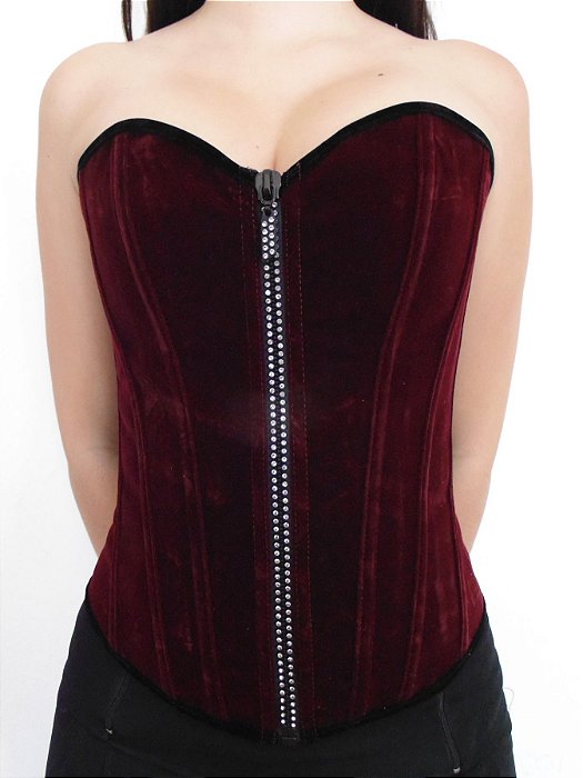 Corset Red Wine  - PRONTA ENTREGA