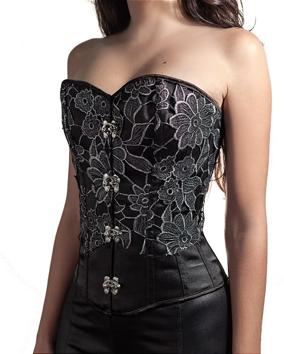 Corset Evil Queen (Barbatanas de Aço) - PRONTA ENTREGA