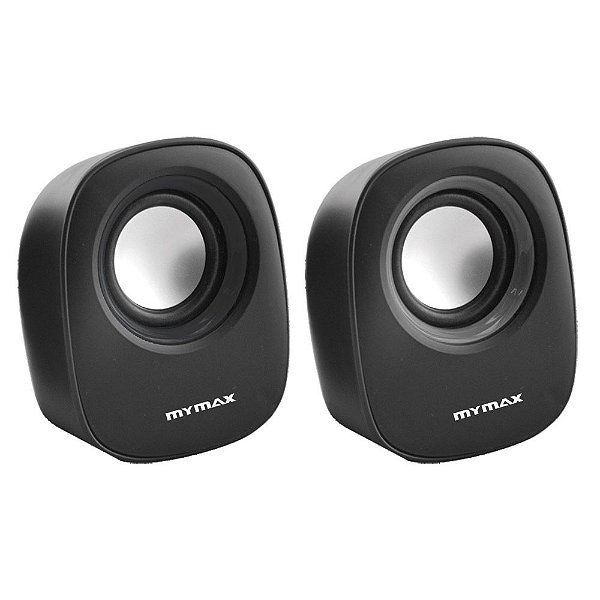 Caixa de Som Mymax 2.0 USB P2 6W RMS Preto - SPK-SP205/BK