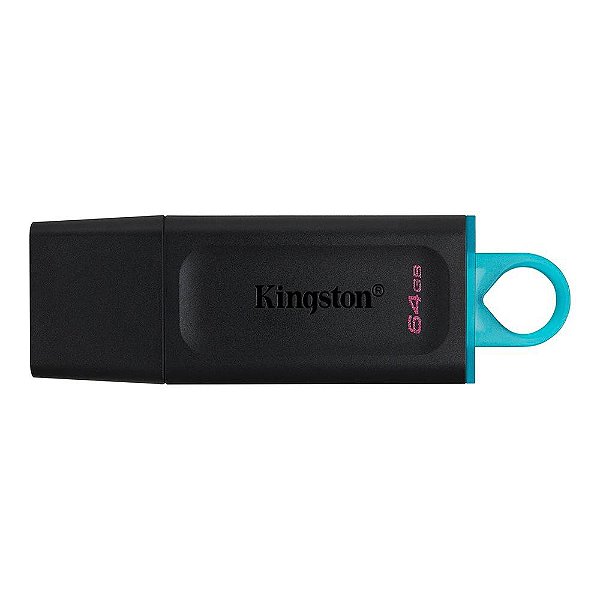 Pen Drive 64GB Kingston Exodia, Conexão USB 3.2 Ger 1 Ultra Rápido Preto/Azul- DTX/64GB