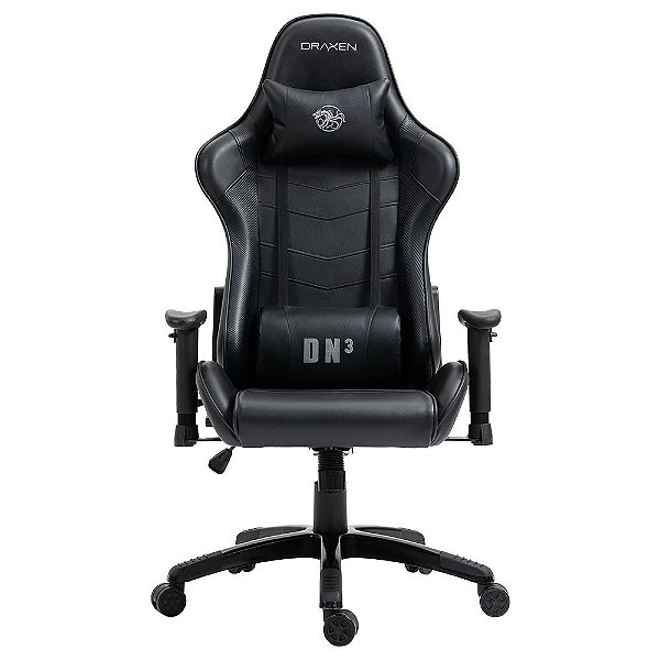 Cadeira Gamer Draxen DN3 Reclinável com Almofadas cor Preto - DN003/BK