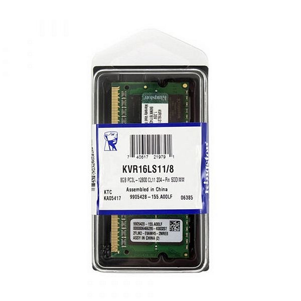 Memória para Notebook DDR3L 8GB 1600Mhz Kingston - KVR16LS11/8