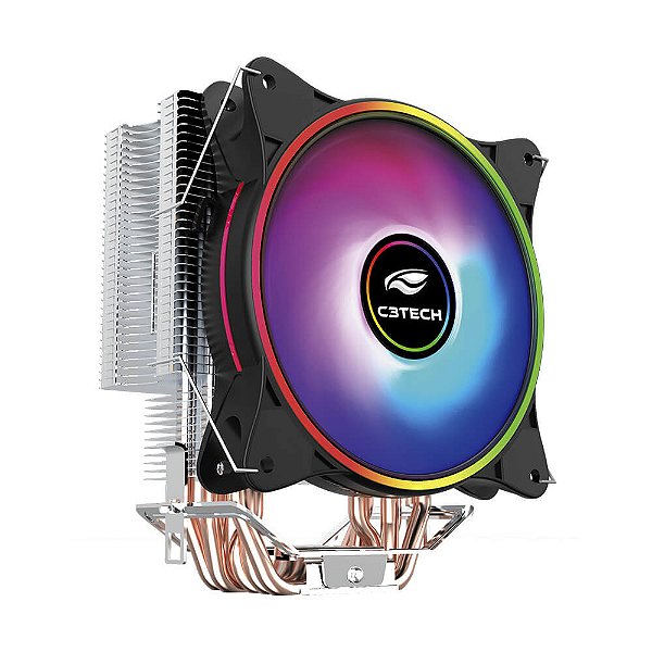 Cooler para Processador C3Tech FC-L100M Intel e AMD Rainbow Fan 120mm TDP 145W
