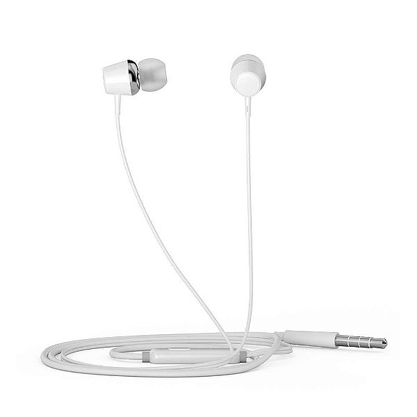 Fone de Ouvido HP com Microfone, Branco - DHE-7000