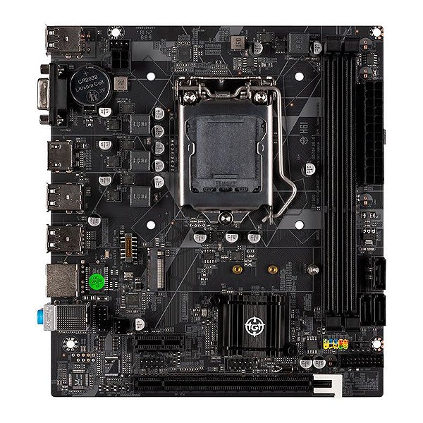 Placa Mãe Intel 2º e 3º Geração TGT H61 M.2 NVMe LGA 1155 DDR3 Micro ATX Lan Gigabit - TGT-H61M2-V2