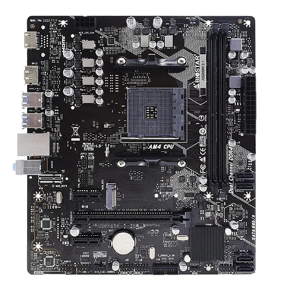 Placa Mãe AMD 1º e 4º Geração Biostar A520MH M.2 NVMe AM4 DDR4 Micro ATX USB 3.0 Lan Giga - A520MH 3.1