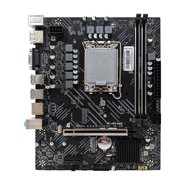 Placa Mãe Intel 12º a 14º Geração Bluecase H610 M.2 NVMe LGA 1700 DDR4 M-ATX USB 3.0 Lan Giga - BMBH610-D3DGU-M2