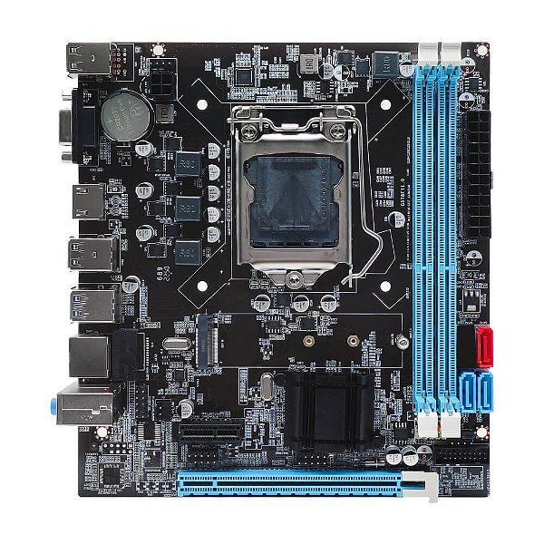 Placa Mãe Intel 2º e 3º Geração Bluecase B75 M.2 NVMe LGA 1155 DDR3 M-ATX USB 3.0 Lan Gigabit - BMBB75-G3HGU-M2 REV 2.0