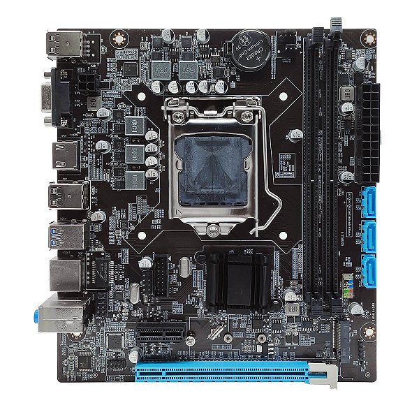 Placa Mãe Intel 6º a 9º Geração Bluecase H110 M.2 NVMe LGA 1151 DDR4 M-ATX USB 3.0 Lan Giga- BMBH110-G3HGU-D4-M2