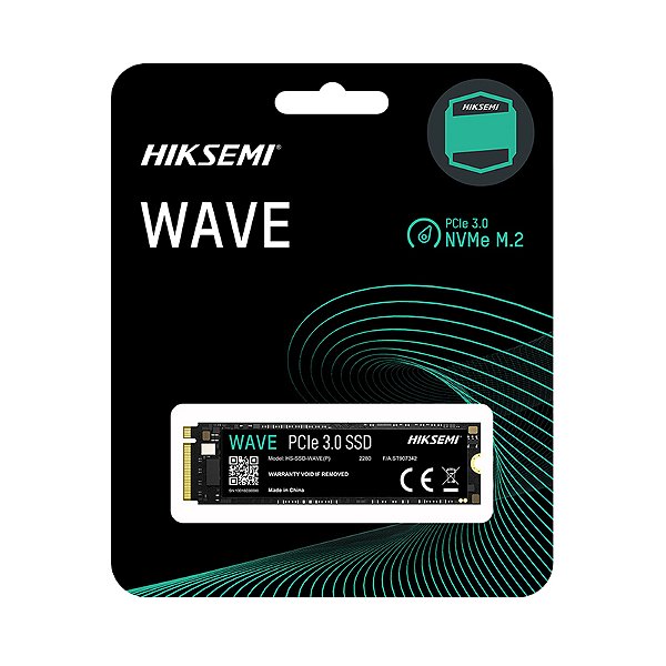 SSD M.2 NVMe 512GB Hiksemi Wave 3D NAND PCIE 3.0 Leitura 2230MB/s e Gravação 2000MB/s - HS-SSD-WAVE(P)512G