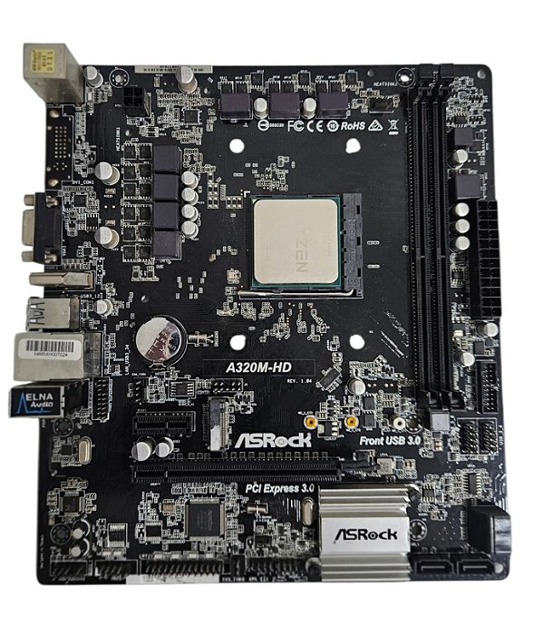 Kit Upgrade AMD Ryzen 3 3200G + Placa mãe Asrock A320M-HD + Cooler Box - USADO