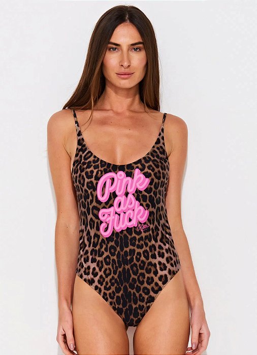 MAIÔ ARIEL LEOPARDO PINK AS FUCK