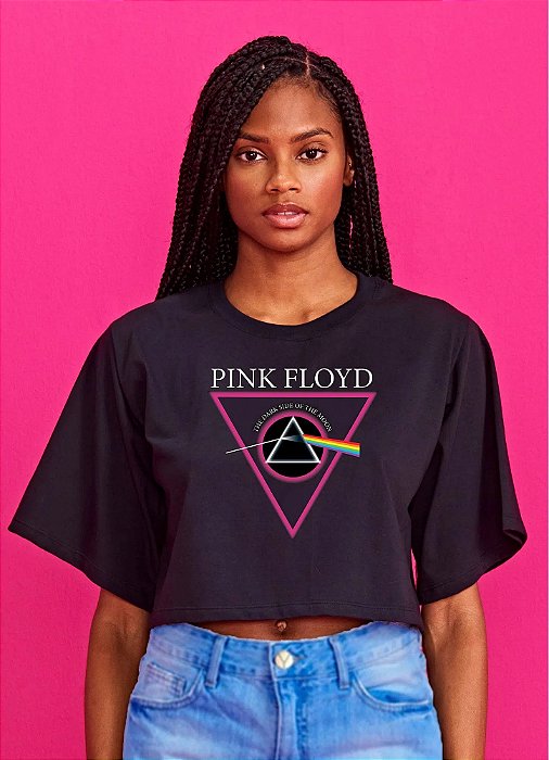 T-shirt Quadrada Pink Floyd Preto