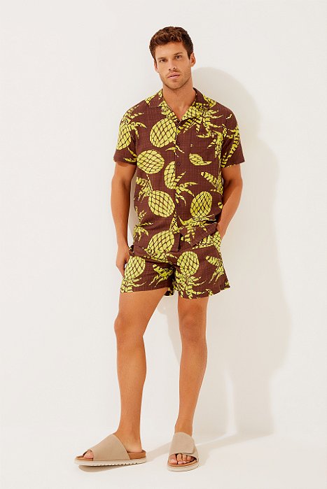 Camisa Manga Curta Abacaxi