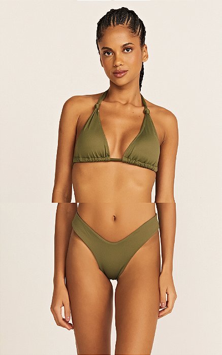 Biquíni Retro Verde Militar