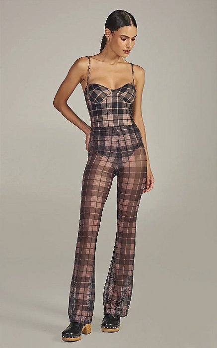 Calça Brina Xadrez Brown