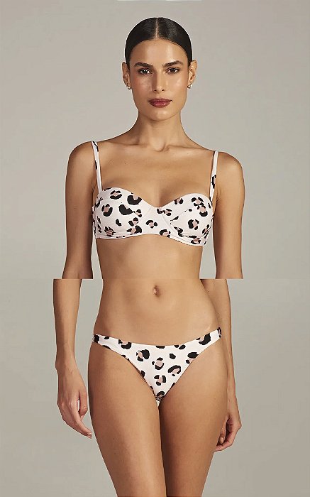 Biquíni Meia Taça Watercolor Leopard