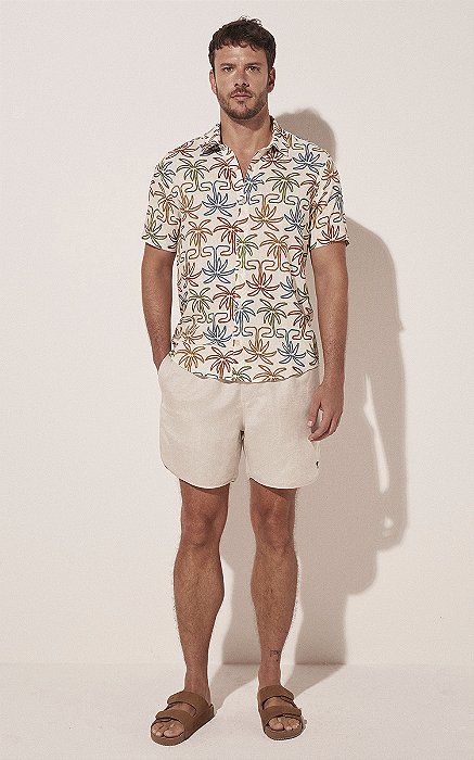 Camisa Manga Curta Coqueiro Zig Zag