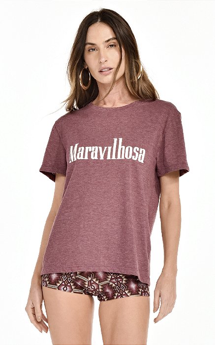Camiseta Maravilhosa Bordo
