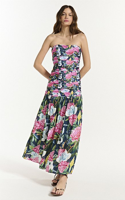 Vestido Margarida Tropical Blues