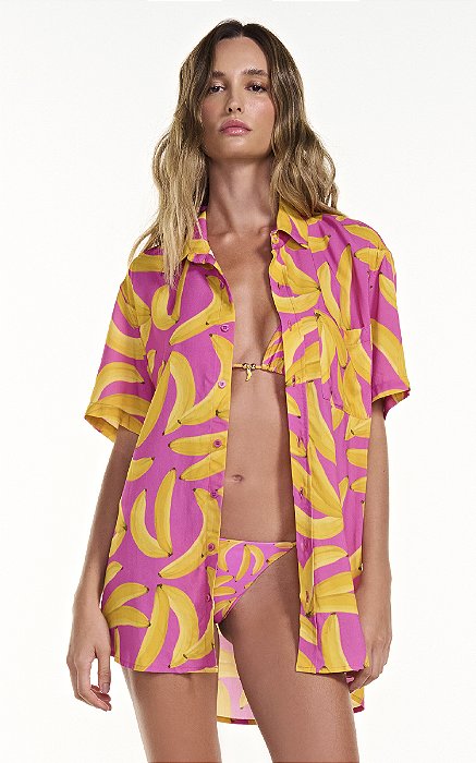 Camisa Edu Pink Bananas
