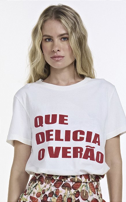 Camiseta Que Delicia O Verão
