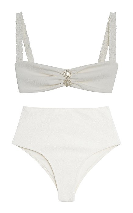 Biquíni Hot Pant Lu Off White