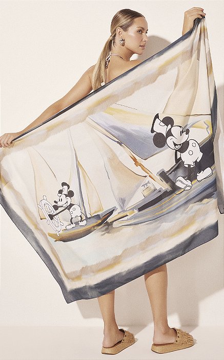 Canga de Praia Barcos Mickey