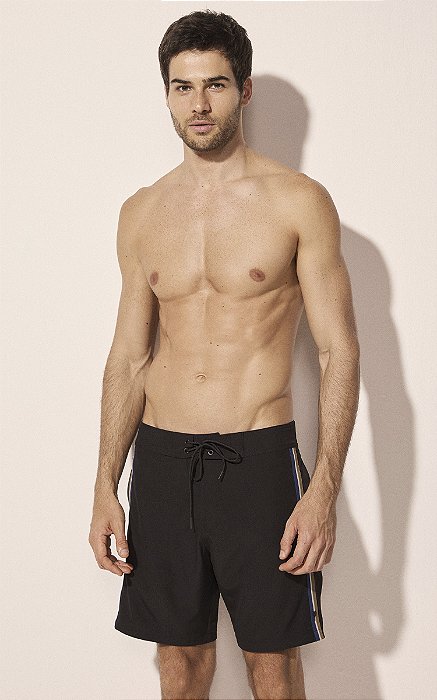 Boardshort Surf Tropea Preto