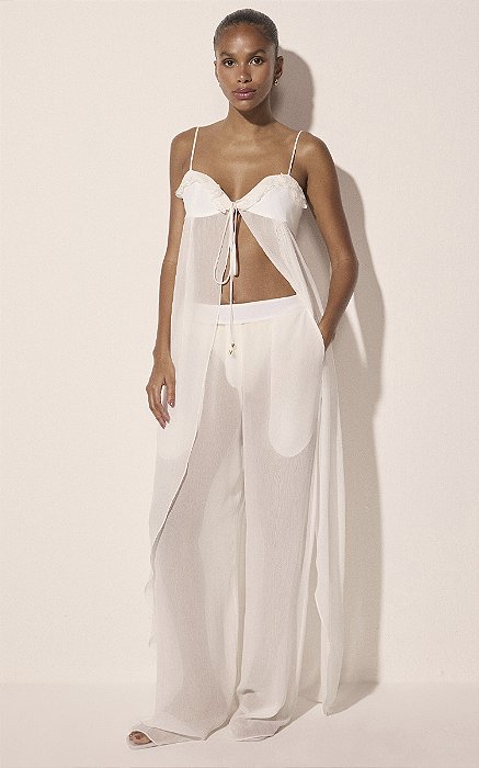 Calça Reta Limoneto Off White