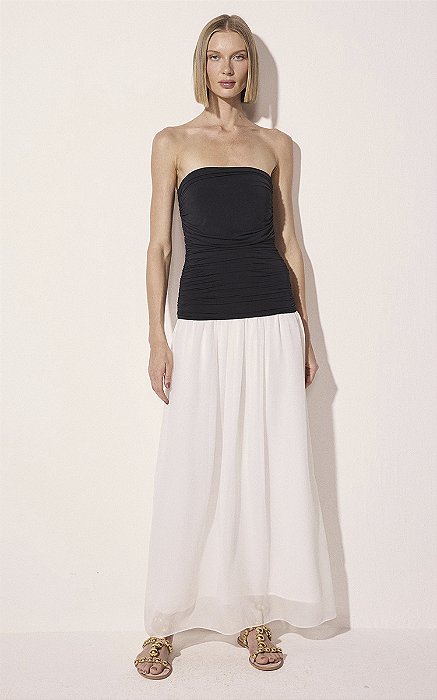 Vestido Midi Sem Alça Limoneto