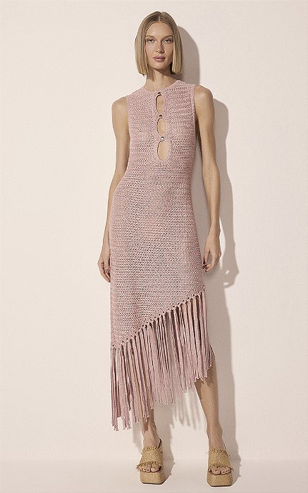 Vestido Midi Sirena Rosa