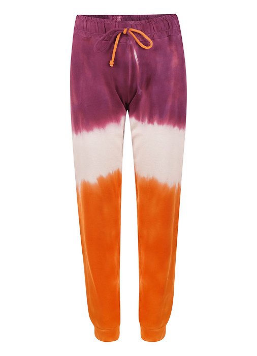 Calça Moletom Tie Dye Laranja