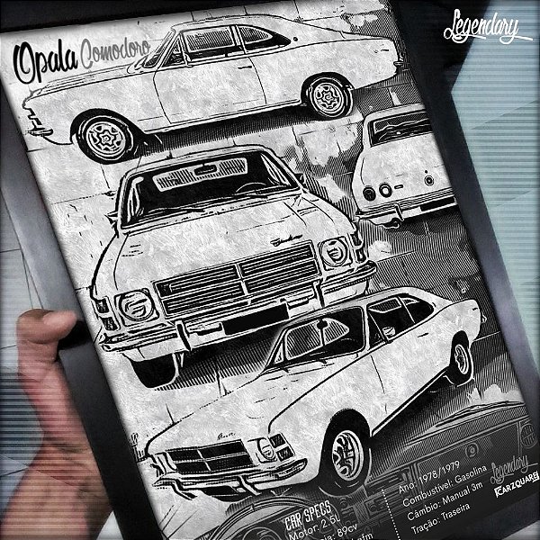 Quadro Chevrolet Opala Comodoro 78/79 - Coleção: Legendary