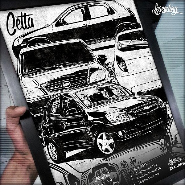 Quadro Chevrolet Celta 2015 - Coleção: Legendary